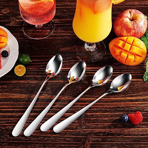 KEAWELL Premium Louise 8-Piece 7.5-Inch 18/10 Iced Tea Spoons (7.5 inch, 8) 7.5 inch