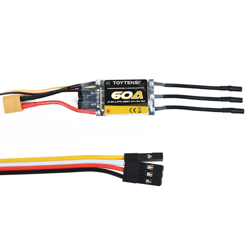 60A 2–6S RC Brushless Motor ESC for RC Plane & Airplane with 5V/6V 8A SBEC 60A