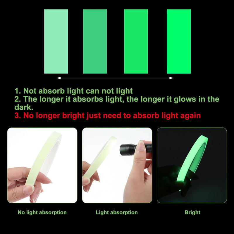 TIESOME Neon Reflective Tape 0.4In x 26 Feet, Safety Warning Glow in The Dark Tape High Viscosity Waterproof Durable Lasting Outdoor DOT Auto Stickers for Bikes Trailers Trucks(Fluorescent)