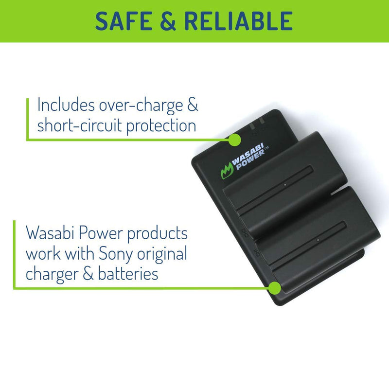 [Australia - AusPower] - Wasabi Power Battery (2-Pack) and Dual Charger for Sony NP-F730, NP-F750, NP-F760, NP-F770 (L Series) 