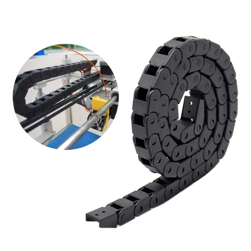 [Australia - AusPower] - 10X10mm 1M Black Plastic Flexible Drag Chain Plastic Towline Drag Chain Cable Carrier for 3D Printer 