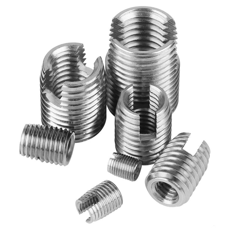 [Australia - AusPower] - 50Pcs Stainless Steel Inner Thread, Self Tapping Thread Inserts Set Thread Reinforce Repair Tool 