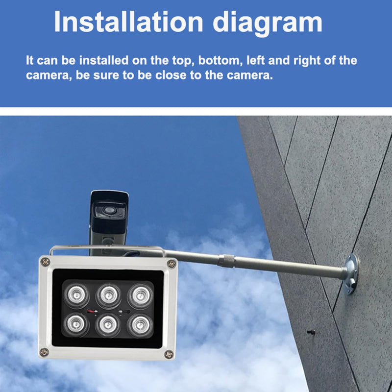 [Australia - AusPower] - Night Vision IR Illuminators 940nm Invisible 6-LEDs Infrared Light IP65 Water-Resistant Outdoor Floodlight for Security Cameras (940nm IR, 90° Angle for 4mm Lens) 940nm IR, 90° Angle for 4mm Lens 