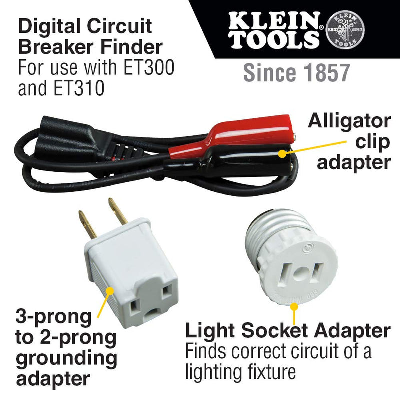 [Australia - AusPower] - Klein Tools NCVT2P Dual Range, Non-Contact Voltage Tester, 12-1000V AC, Visual & 69411 Circuit Breaker Finder Accessory Kit, Circuit Breaker Leads, Circuit Breaker Adapters 