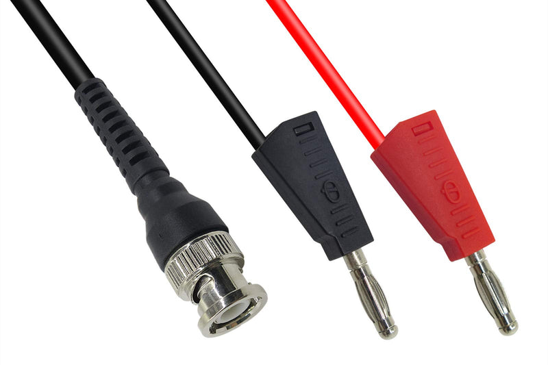 [Australia - AusPower] - BNC Q9 to Dual 4mm Stackable Banana Plug with Test Leads Probe Cable 47in 