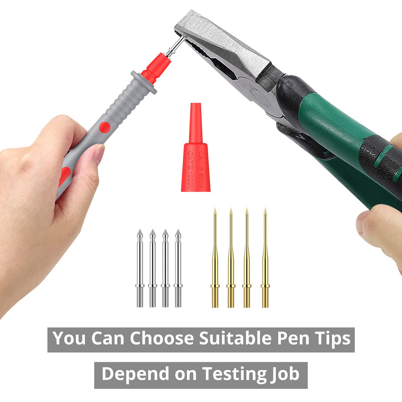 Proster Multi Test Lead Kit 21 in 1 Electric Multimeter Test Lead with Crocodile Clips Test Probe Banana Plug Multimeter Cable for Voltage Tester