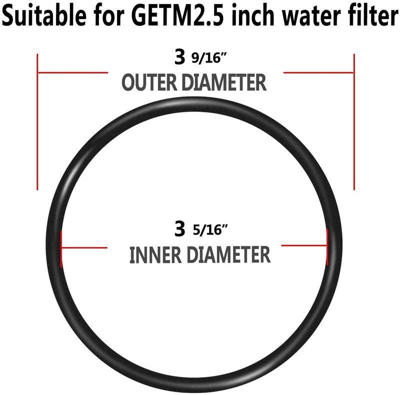 [Australia - AusPower] - O-Rings for GE TM 2.5 Inch Water Filters Compatible with GXWH20F/ GXWH04F/ GXRM10/ GXWH20S/ GX1S01R (6 PCS) 