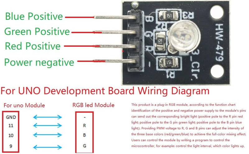 [Australia - AusPower] - 10pcs 4Pin RGB Module KY-016 Three Colors 3 Color RGB LED Sensor Module for Arduino 