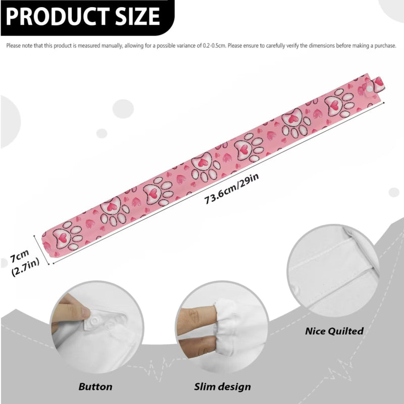 [Australia - AusPower] - LedBack Nurses Stethoscope Protective Covers Hearts Stethoscope Accessories 2 Pack Stretchy Slim Stethoscope Sleeves Pink Dog Paws Washable Stethoscope Sleeve for Healthcare Workers Pink Dog Paws Hearts 