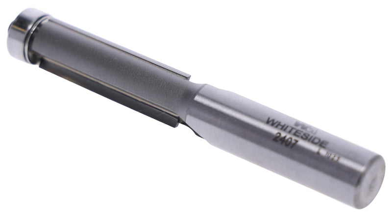 Whiteside 2407 Two Flute Flush Trim Router Bit: 1/2 Inch Cutting Diameter, 1-1/2 Inch Cutting Length, 1/2 Inch Shank, 3-5/8 Inch Overall Length, B3 Bearing