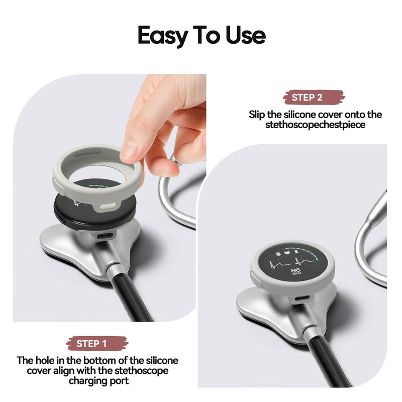 [Australia - AusPower] - AWINNER Stethoscope Cover Compatible with EKO CORE 500 Digital, 3 Pack (Silt+Starlight+Purple) Silt+Starlight+Purple 
