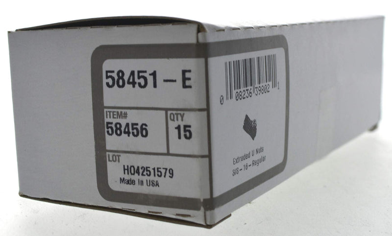 [Australia - AusPower] - 58456 3/8-16-Inch Regular Extruded U-Nut, 15-Pack Nut 
