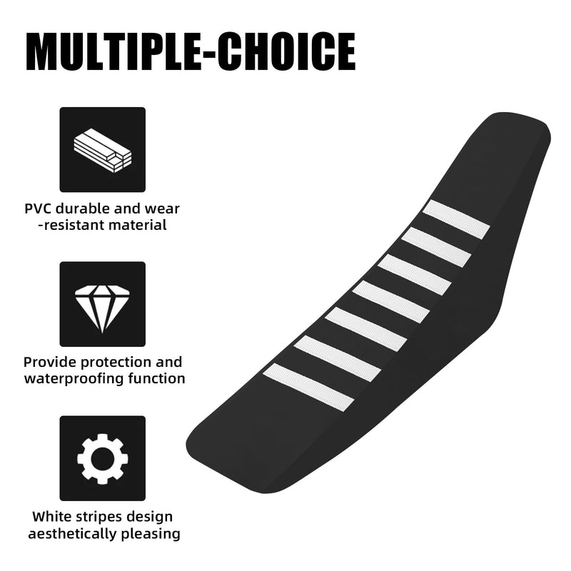 Dirt Bike Seat Cover,Universal Motorcycle Grip Cushion Guard for Most Dirtbike Ebike Like CRF CR YZ TTR WR KX KLX EX EXC 50 80 85 110 125 150 250 450-Black Black