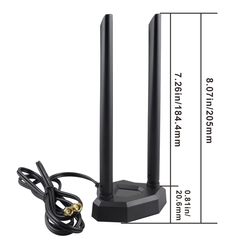 OmniDirectional 2.4GHz/5.8GHz WiFi Bluetooth Antenna Powerful Magnetic Base with 150 cm Extension Cable