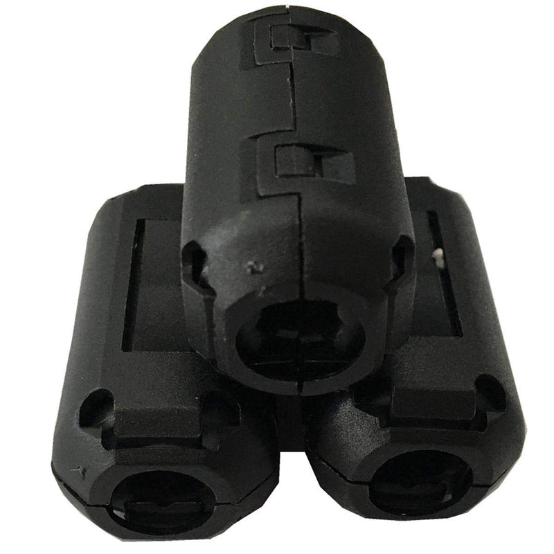 [Australia - AusPower] - 10pcs Inner 9mm 0.35'' Ferrite Clip Noise Filter Ferrite Bead Ferrite Clamps Chokes Ferrite Ring Ferrite Snap Black 