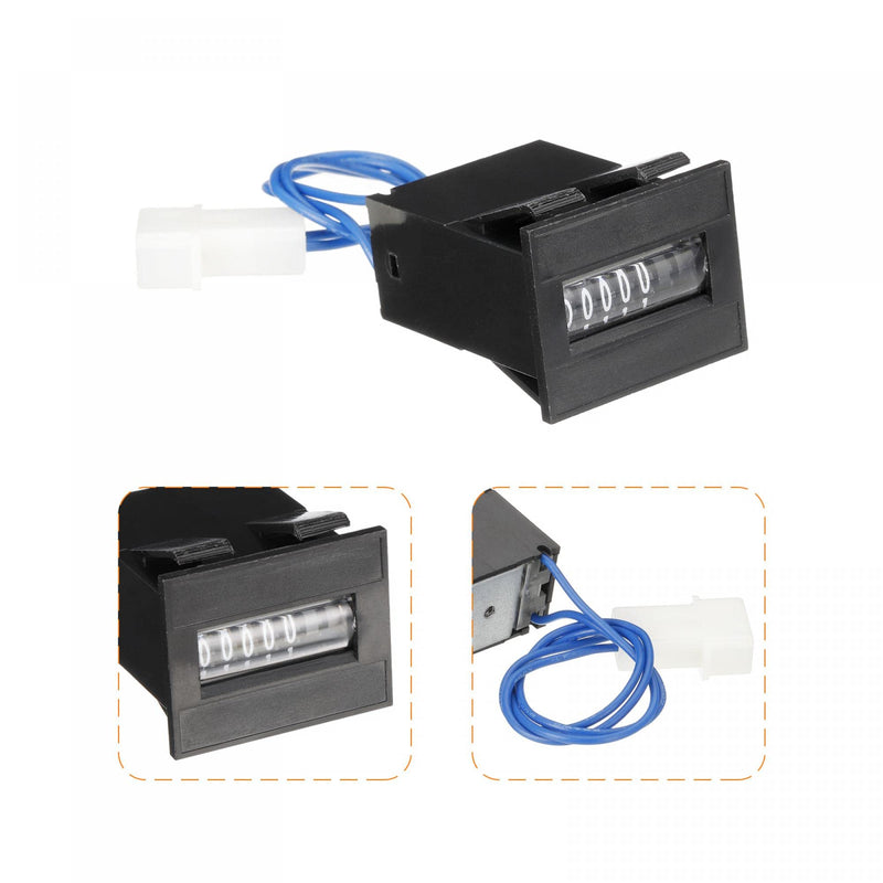 [Australia - AusPower] - uxcell Electromagnetic Counter, 6 Digit 0-999999 Counting Range Electronic Pulse Counter Digital Counter Totalizer Electromagnetic Pulse Counter DC12V 