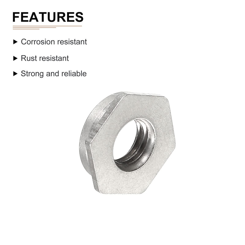 [Australia - AusPower] - M4 x 0.7mm(DxP) Self-Clinching Standoff Nuts - 25Pack - Good for Construction Industry - Carbon Steel Passivation Pressure Riveting Nut - Silver 
