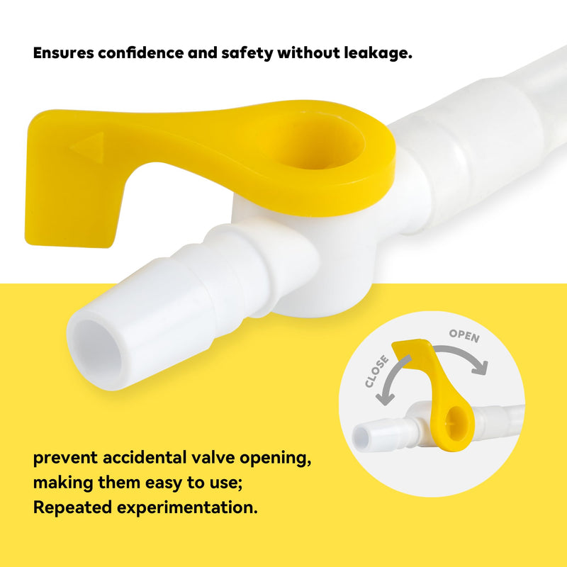 [Australia - AusPower] - Comfort Flow Catheter Valves - Sterile, Easy to Use Lever Tap, Smooth Edges, and Tubing for Optimal Urine Drainage Comfort (5 Pack) - Essential Catheter Supplies 