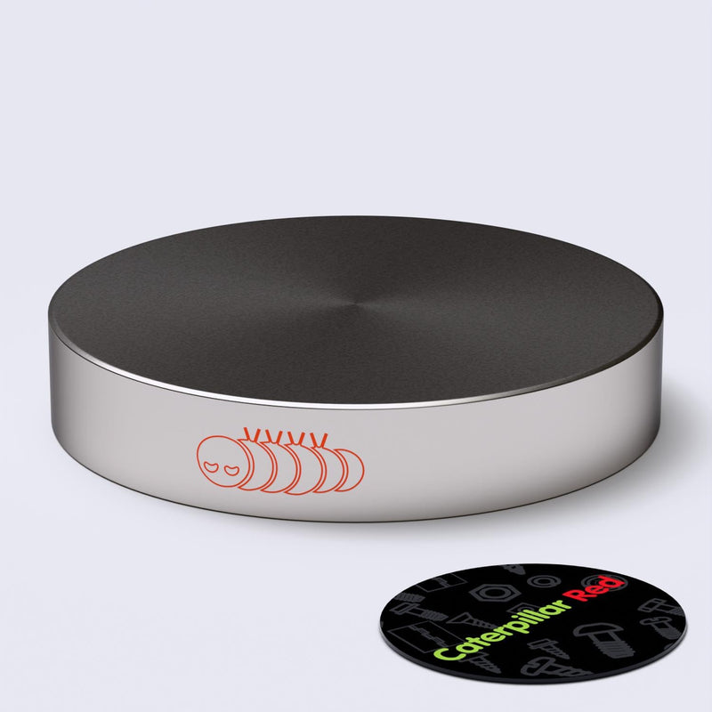 [Australia - AusPower] - Luminous Metal Large Spirit Bubble Level 60mm Diameter, (2 23/64 in), Degrees, Circular, Surface Level - Metal Housing, Bulls Eye Bullseye Blue/Silver 