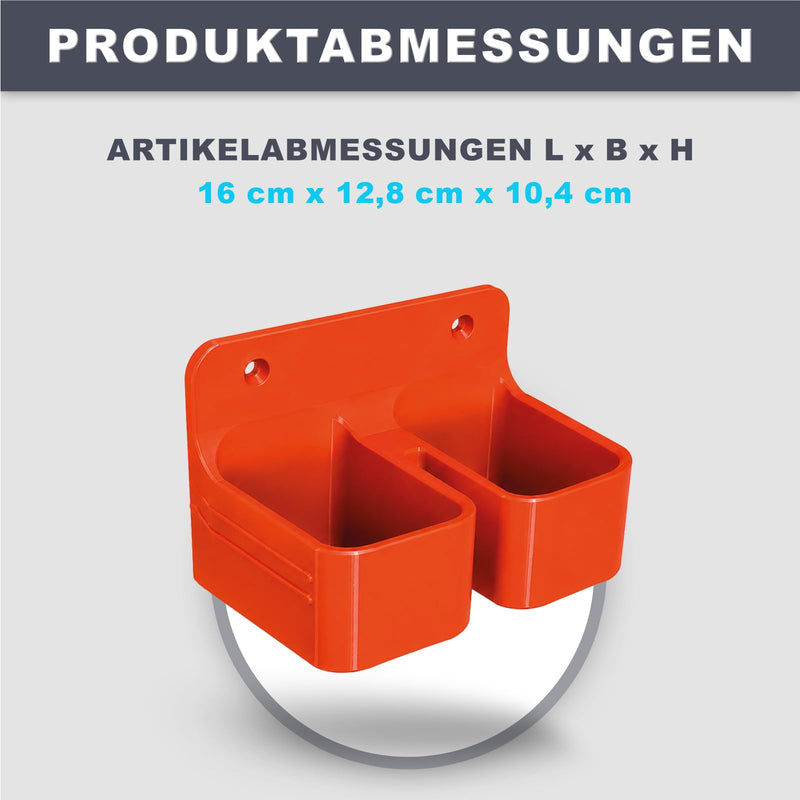 Battery Holder Suitable for STIHL AP Batteries AP 20, AP 30, AP 200 S, AP 300 S, AP 500 S, Sturdy Battery Holder for Workshop & Garage, Battery Storage Suitable for STIHL AP System Batteries - Pack of 2er Halterung