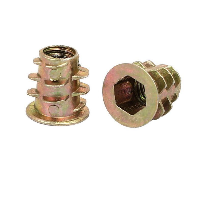 [Australia - AusPower] - uxcell M5x10 mm Interface Hex Socket Threaded Insert Nuts for Wood Furniture (Pack of 100) 