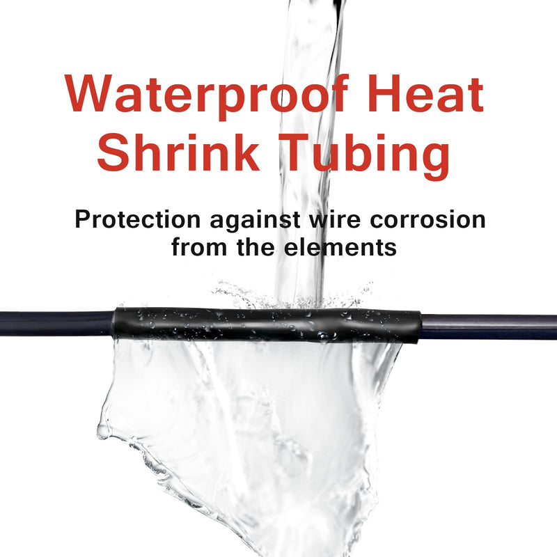 [Australia - AusPower] - 1/4" Heat Shrink Tubing, 32.8 Ft 3:1 Dual Wall Adhesive Lined Heat Shrink Tube, Marine Grade Waterproof Shrink Wrap Tubing, Electrical Industrial Automotive Sealing Shrink Tube for Wire Insulation 1/4" - 32.8FT Black 