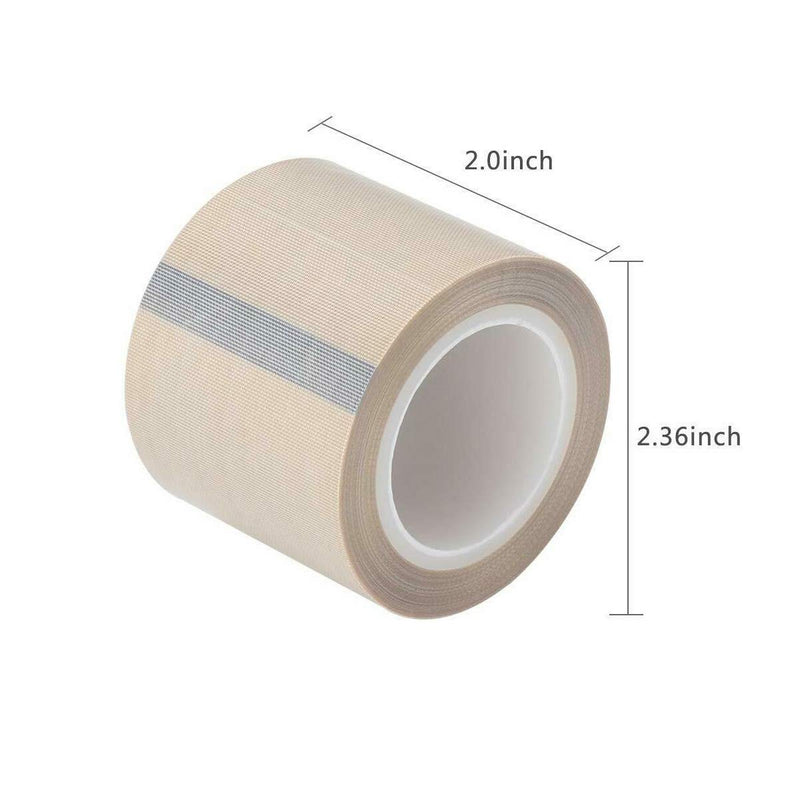 Good news FRIGIIRE PTFE Coated Fiberglass Telfon Tape high Temperature Tape Welding Sealing Tape for Vacuum Sealer Machine 50mm x 11yards/33feet