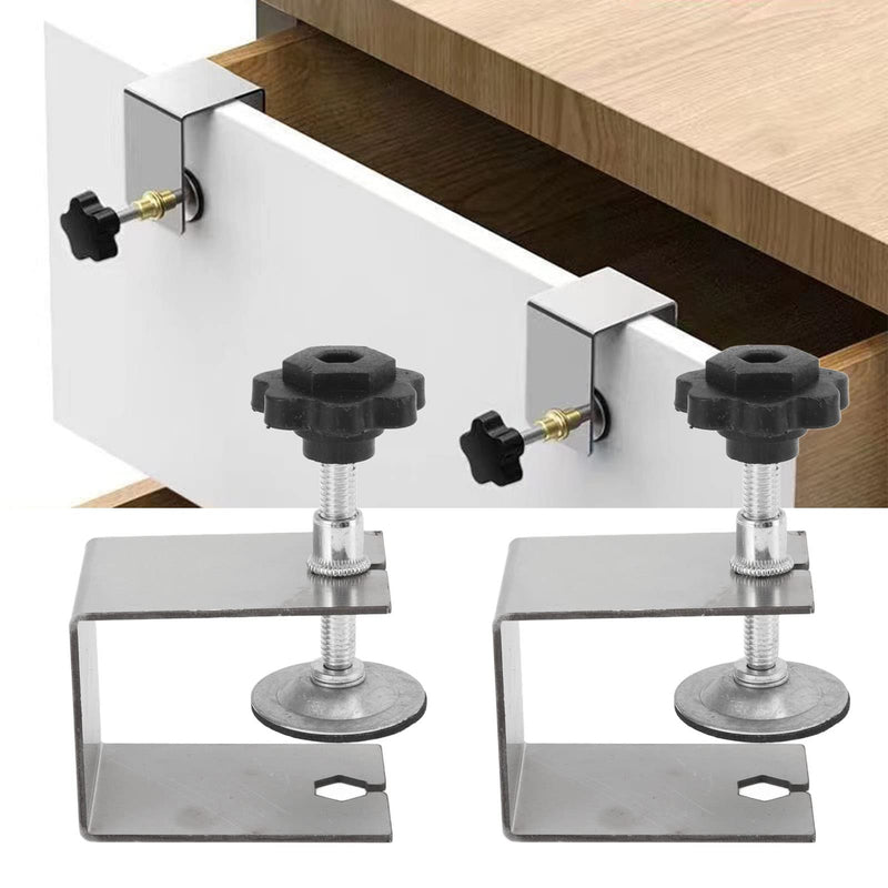 [Australia - AusPower] - Drawer Front Mounting Bracket, 2 Pieces Drawer Front Installation Mounting Brackets, Adjustment, Drawer Front Mounting Brackets for Woodworking, Angle Clamps 