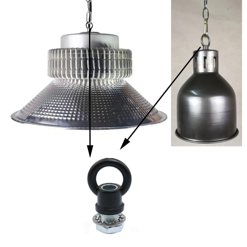 [Australia - AusPower] - Light Fixture Hooks Ring Nuts Lifting Ring Nuts Eye Nuts Lamp Nuts M10 Thread Black Ring Hanging Light Ring Luminaire -4 Set 