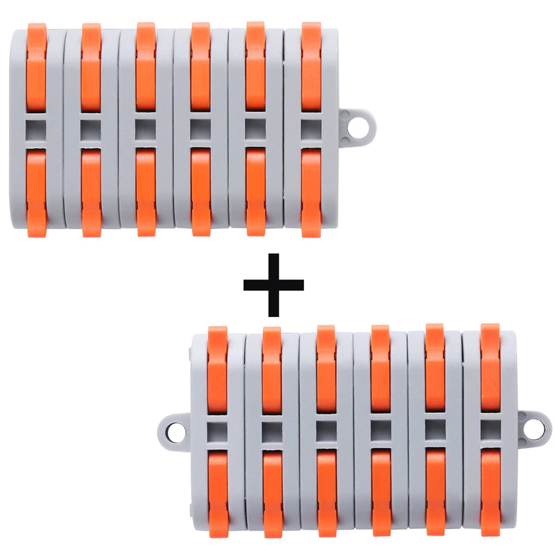 [Australia - AusPower] - XHF 31PCS Conductor Compact Connectors Lever Wire Nuts, Electrical Connectors Wire Terminals for Any Circuit Inline Splices 28-12 AWG SPL-1 30 Pcs Orange 