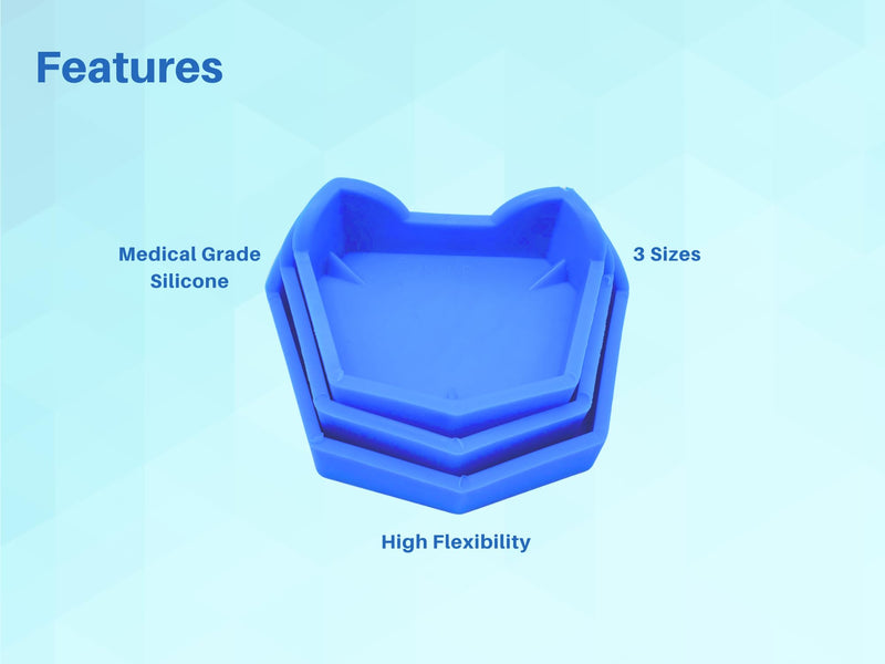 [Australia - AusPower] - Artman Instruments Dental Base Forming Kit, 6 Pcs Casting Trimming Dental Impression Tray Dental Plaster Mold Base for Store Dental Impression Trays Lab Model Base Set 