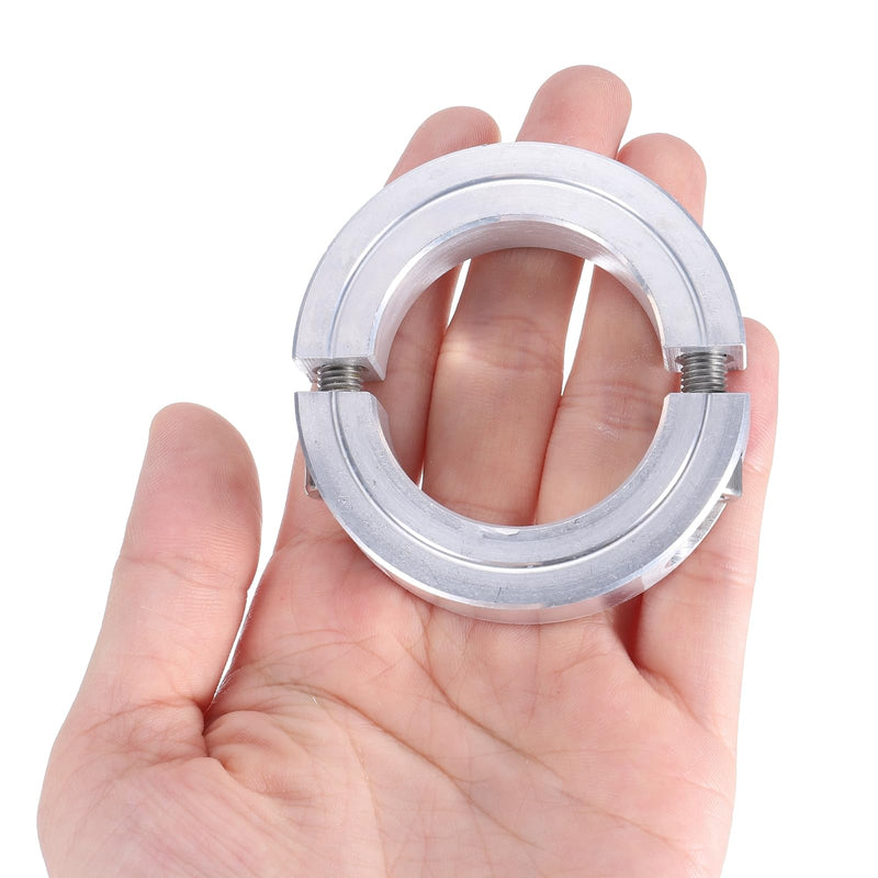 [Australia - AusPower] - uxcell 2Pcs Double Split Clamp-On Shaft Collar for 1-1/2" Shaft, Two-Piece Clamping Collar 2-3/8" OD, 9/16" Thickness, Aluminum Alloy Set Screw Split Collar Clamp 