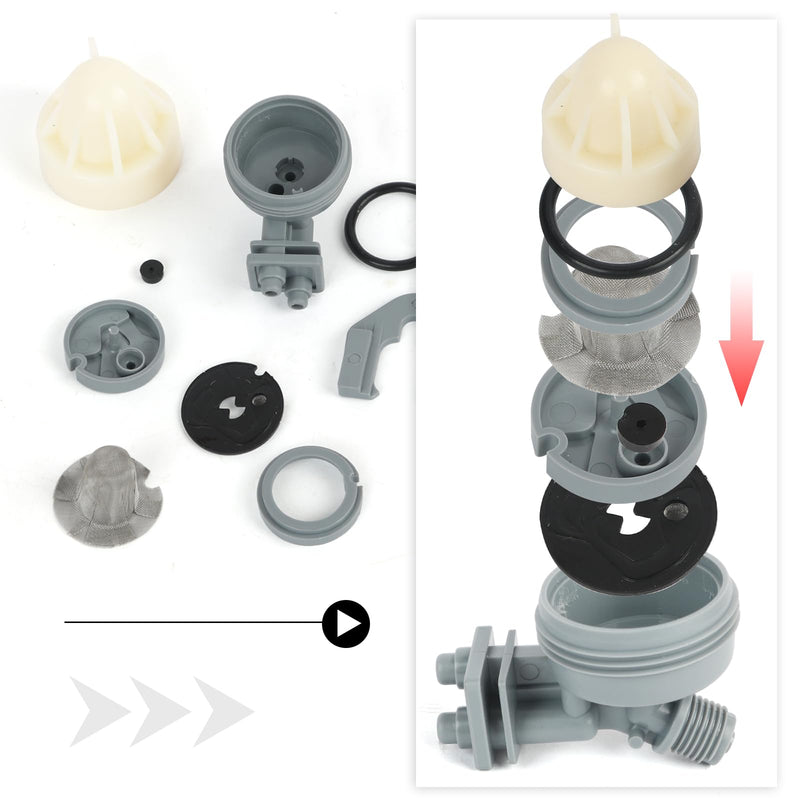 [Australia - AusPower] - New Water Softener Nozzle and Venturi Assembly 7253808 Replacement, Compatible with EcoWater, North Star, Sears, GE Replaces 7187065, 7165704, 7214969, 7253808, WS15X10027, 7238450 