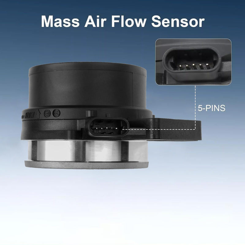 [Australia - AusPower] - Mass Air Flow Sensor MAF For Chevy Silverado 1500 2500 3500 Tahoe Suburban Avalanche GMC Sierra Yukon XL Cadillac Escalade ESV Eldorado DeVille Rainier 4.8L 5.3L 6.0L, 2134160 25318411 AF10043 DL-6012 