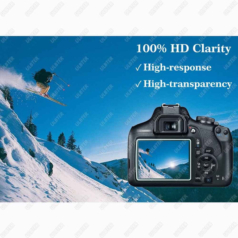 [Australia - AusPower] - Rebel T7 T6 Screen Protector for Canon EOS Rebel T7 T6 T5 DSLR Camera & Hot Shoe Cover, [2+3Pack] 0.3mm 9H Hardness Tempered Glass Flim Anti-Scrach Anti-Fingerprint Anti-Bubble 