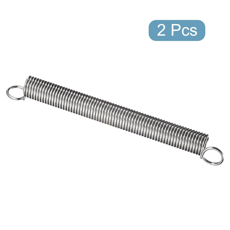 [Australia - AusPower] - uxcell Extended Spring (0.07"x0.56"x6"/1.8x14.29x152.4mm), 2Pcs Spring Steel Dual Hook Tension Springs for Machinery Construction Industrial 