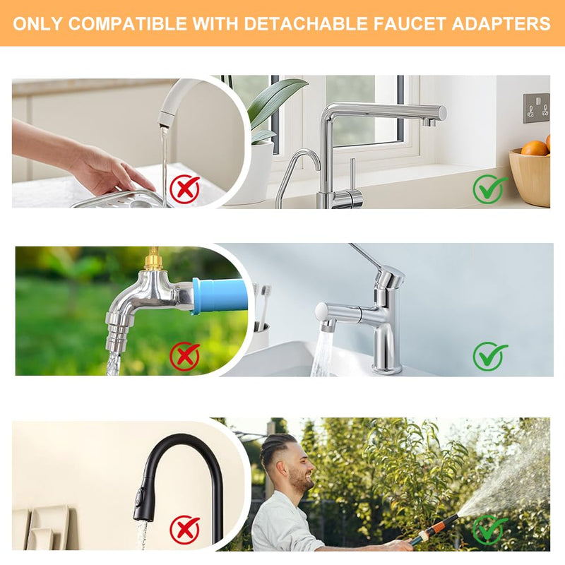 [Australia - AusPower] - 16-Piece 16-28 mm Tap Adapter Set, Universal Tap Adapter, Garden Hose with Seals, Double Thread Tap Aerator Connection for Garden Hose Connection, Water Filter, Sink 