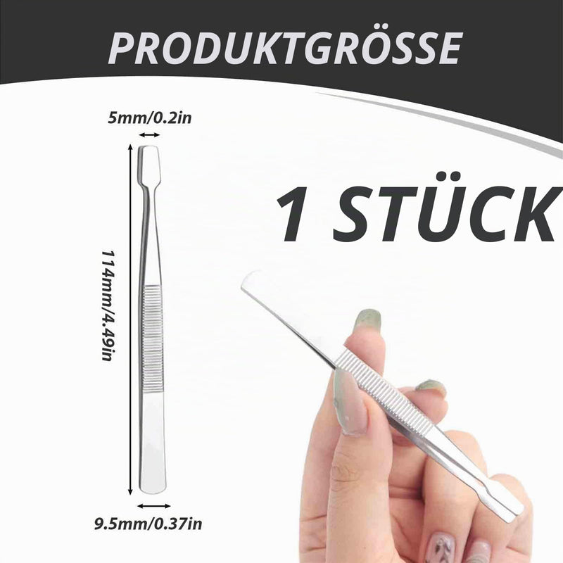 Stamp Tweezers Long 11.5 cm Spoon Tweezers Stainless Steel | Curved, large, ideal for stamps, clay tools, model building collector's tools