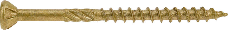 [Australia - AusPower] - 48599 Wood Screws, #9 x 2-1/2", Premium Outdoor Deck Screws, Rust Resistant, Epoxy Coated Bronze, 1lb Box, 100 pcs #9 x 2-1/2" 100 Pieces 