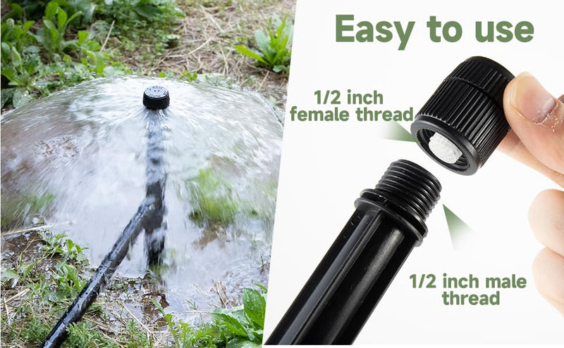 [Australia - AusPower] - 10 Pack Sprinkler Bubbler Heads Adjustable Water Flow Mushroom Irrigation Bubbler Head for 1/2 inch Male Thread,Drip Irrigation Spray Emitters Heads for Tree,Shrubs,Garden Watering System 10PCS Bubbler Head 