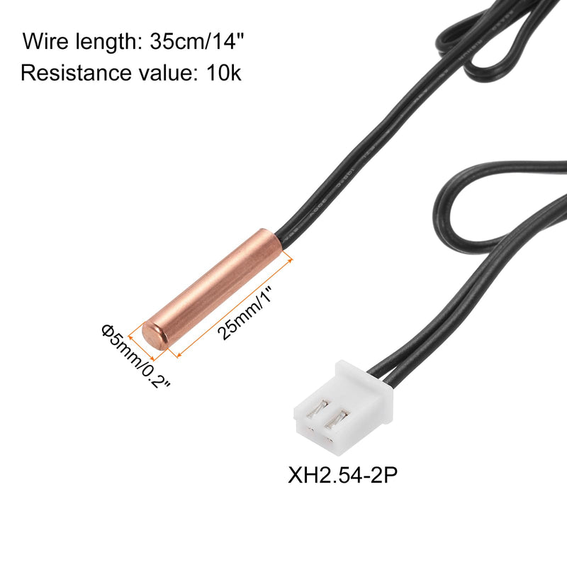 [Australia - AusPower] - uxcell 1 Pcs 10K NTC Thermal Sensor Probe,Copper Sensitive Temperature Sensor Probe 14 Inch Digital Thermometer Extension Cable Temp Sensor for Electrical Appliances 