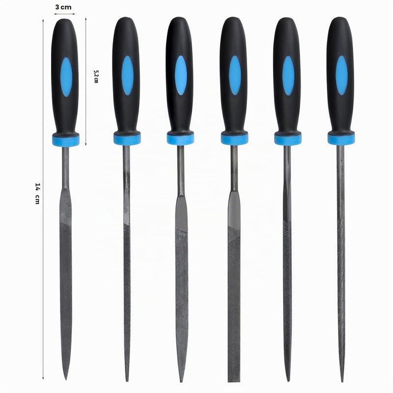 File Set Metal Professional File 6-Piece Metal File Mini File Set File Set Key Files Wooden File Round File Wooden File Set Needle Files Set for Workshop DIY