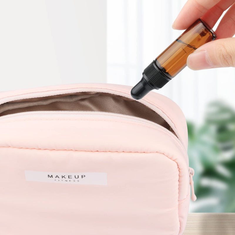 [Australia - AusPower] - 15Pcs Amber Glass Dropping Bottles 1ml 2ml 3ml 5ml Mini Essential Oil Dropper Bottles Empty Travel Sample Vials with Black Cap (5ml) 