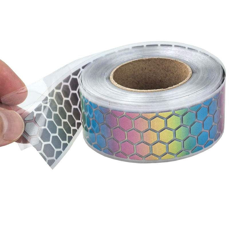Colorful Reflective Heat Transfer Vinyl Iron On Tape for Clothing Honeycomb-Shaped 1 inch x 10 Yard