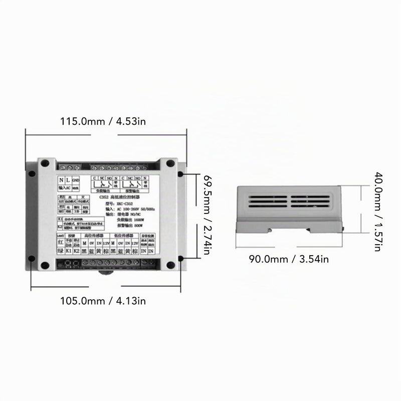 Water Level Controller, Non-Contact Liquid Level Sensor, Sensitivity Adjustable, Automatic Level Sensor, AC100 260V