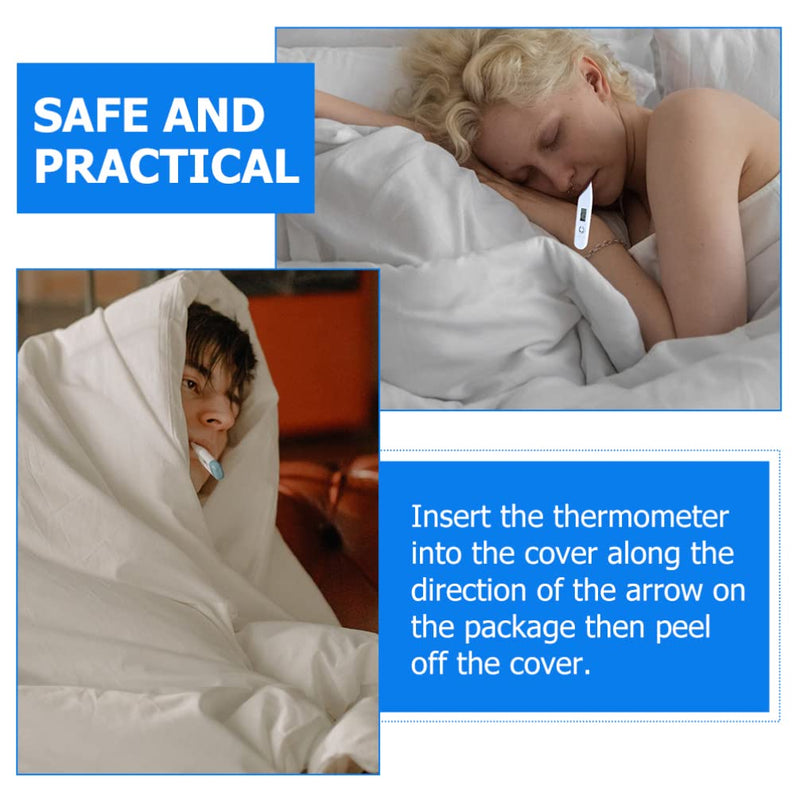 [Australia - AusPower] - Healifty Disposable for DigitalThermometers, 300Pcs OralThermometer Covers, ThermometerSleeves for Oral Ear RectaThermometer 