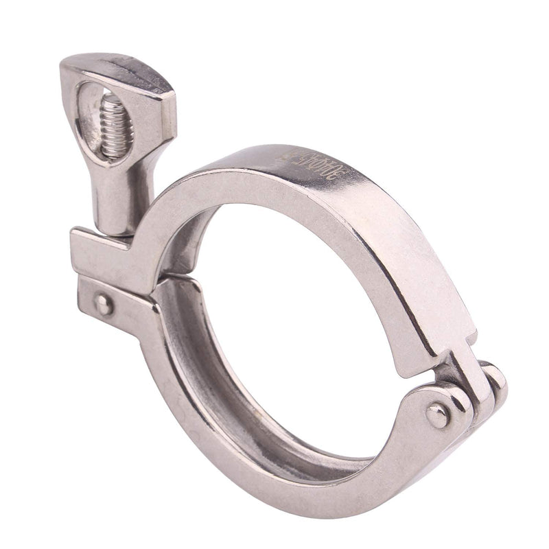 [Australia - AusPower] - DERNORD Tri-clamp Stainless Steel 304 Single Pin Heavy Duty Tri Clamp with Wing Nut for Ferrule TC with 1 pc Silicone Gasket (2" Tri-clamp+Silicone Gasket) (2 Inch Tri clamp Size: 2 Pack) 2 Inch Tri clamp Size: 2 Pack 