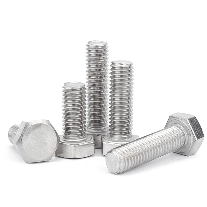 [Australia - AusPower] - 3/8-16 × 1-1/2" Hex Head Screw Bolt, 304 Stainless Steel 18-8, Full Thread, Coarse Thread UNC, ASME B18.2.1, 10 Pcs-Pack 3/8-16 × 1-1/2" (10pcs) 