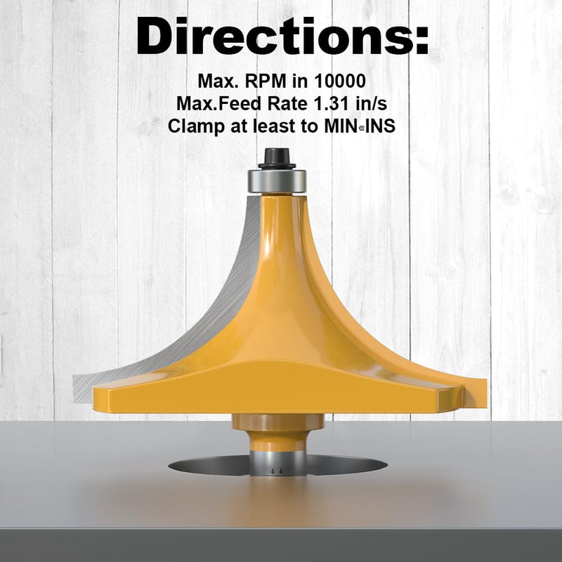 [Australia - AusPower] - FivePears 1-1/2" Radius Roundover Router Bit 1/2 Inch Shank, Round Over Router Bit for Edging Forming Rounding. 1-1/2" Radius - 1/2" Shank 1/2" Shank-Y 