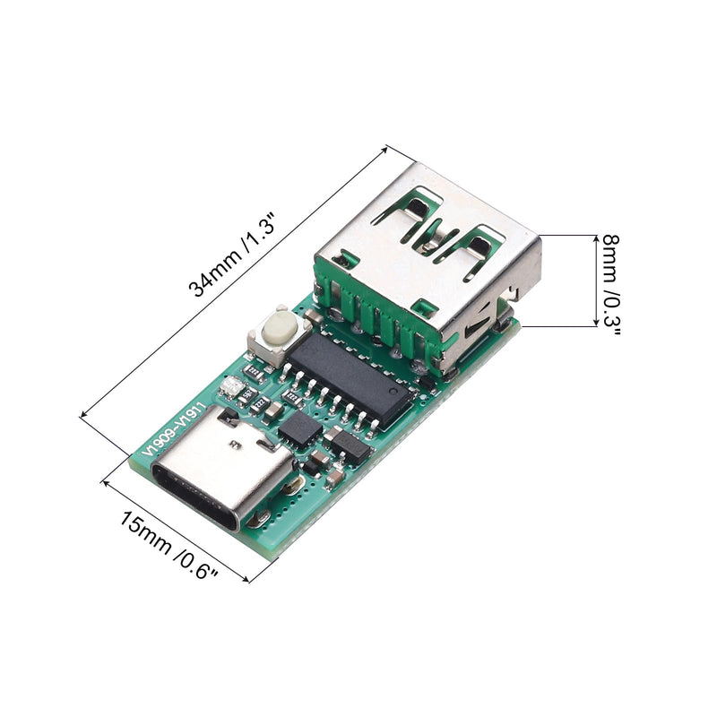 [Australia - AusPower] - QUARKZMAN Type-C USB-C PD2.0/3.0 to DC PD Protocol Quick Charge Trigger Welding USB Model Detector Bare Board Design for DIY Power Solutions 